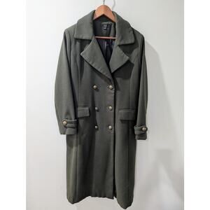 OVS Women's Green Military Long Coat